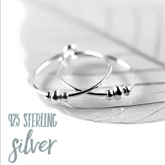 925 Sterling Silver Minimalist Style Beaded Latch Hoop Earrings 5/8” Lightweight - Picture 1 of 8